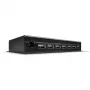 Lindy 42794 βιομηχανικός μεταλλικός διανομέας USB 2.0 7 θυρών, 480 Mbit/s, γλωσσίδια στήριξης, εξωτερικό τροφοδοτικό, μαύρος