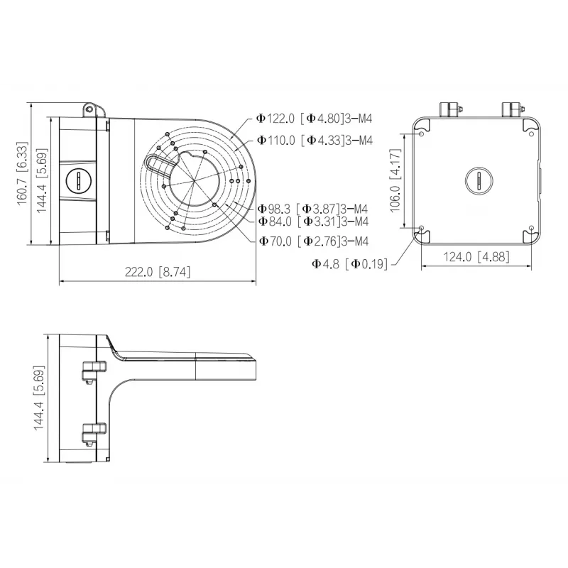 Ιστός Dahua Technology DH-PFB206W universal λευκό σπείρωμα 3/4 ίντσας