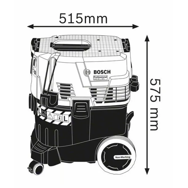 Bosch GAS 35 L AFC Professional Μαύρο, Μπλε 1200 W