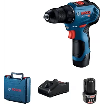 Bosch GSR 12V-30 επαναφορτιζόμενο κατσαβίδι, 2x 2,0 Ah, 30/17 Nm, χωρίς ψήκτρες, βαλίτσα