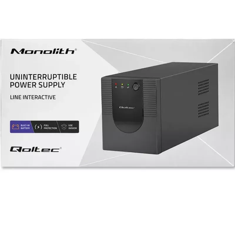 Qoltec UPS 53776 Line-Interactive 1,5 kVA 900 W 4 έξοδοι AC