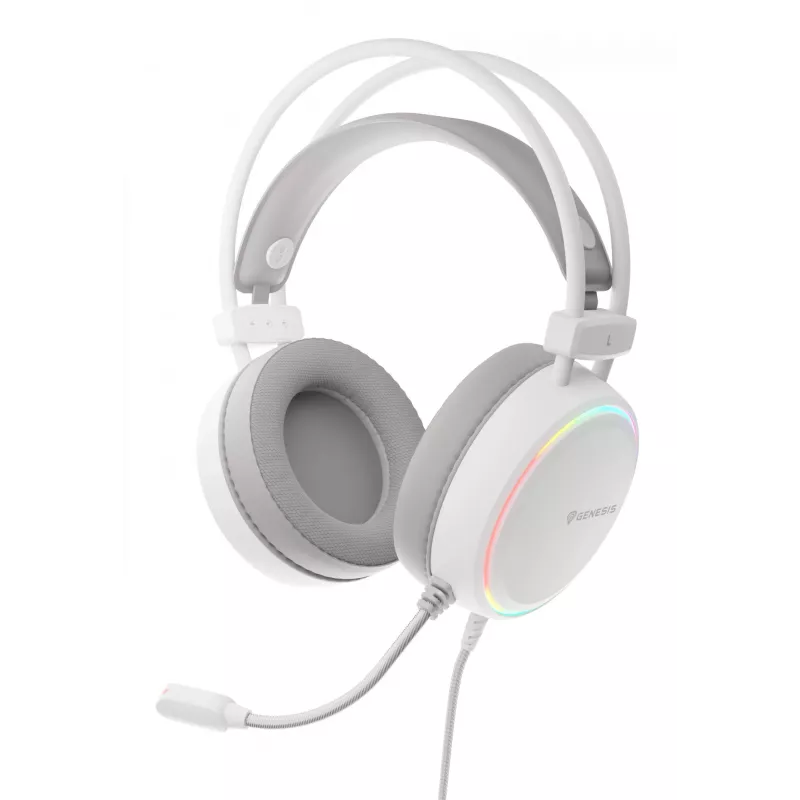GENESIS NSG-2308 ακουστικά/headset ενσύρματα κεφαλής gaming USB Type-A λευκό