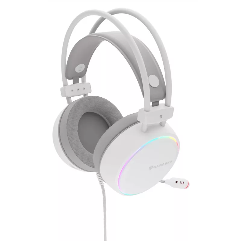 GENESIS NSG-2308 ακουστικά/headset ενσύρματα κεφαλής gaming USB Type-A λευκό