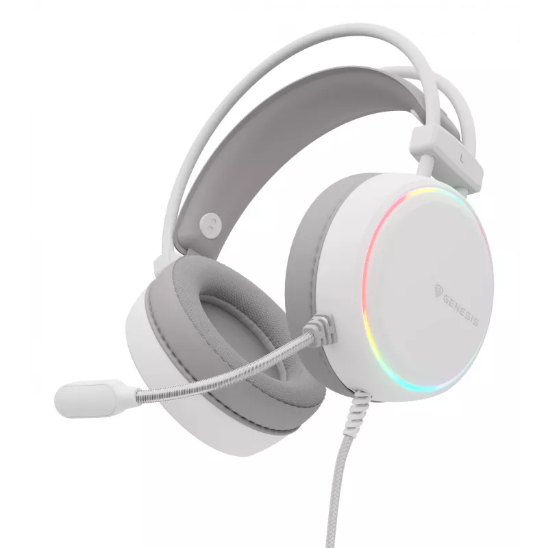 GENESIS NSG-2308 ακουστικά/headset ενσύρματα κεφαλής gaming USB Type-A λευκό