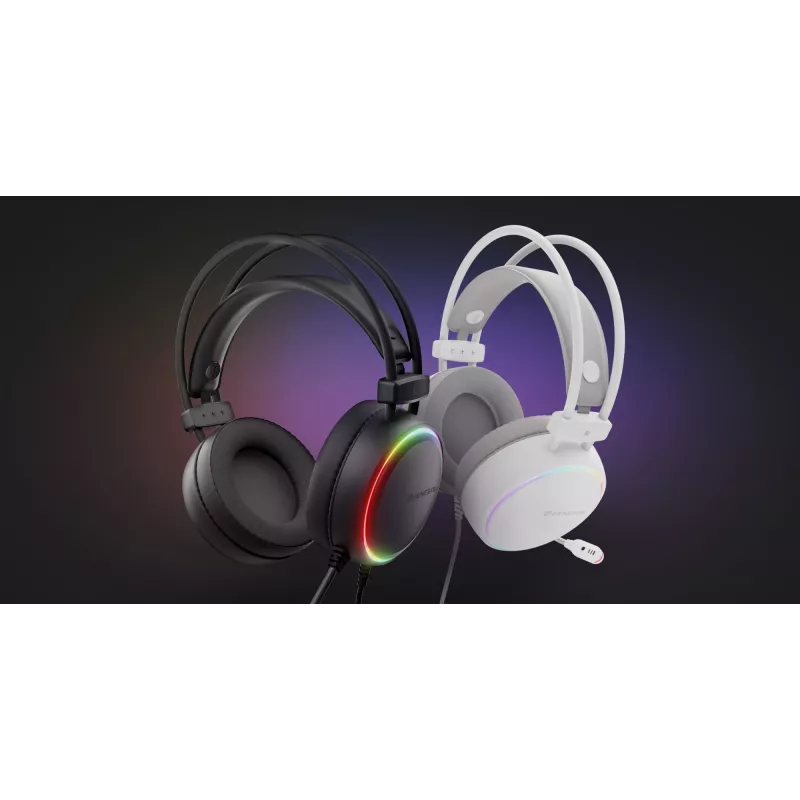 GENESIS NSG-2308 ακουστικά/headset ενσύρματα κεφαλής gaming USB Type-A λευκό