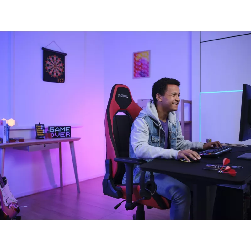 Trust GXT 714 RUYA Universal Gaming Καρέκλα Μαύρο, Κόκκινο