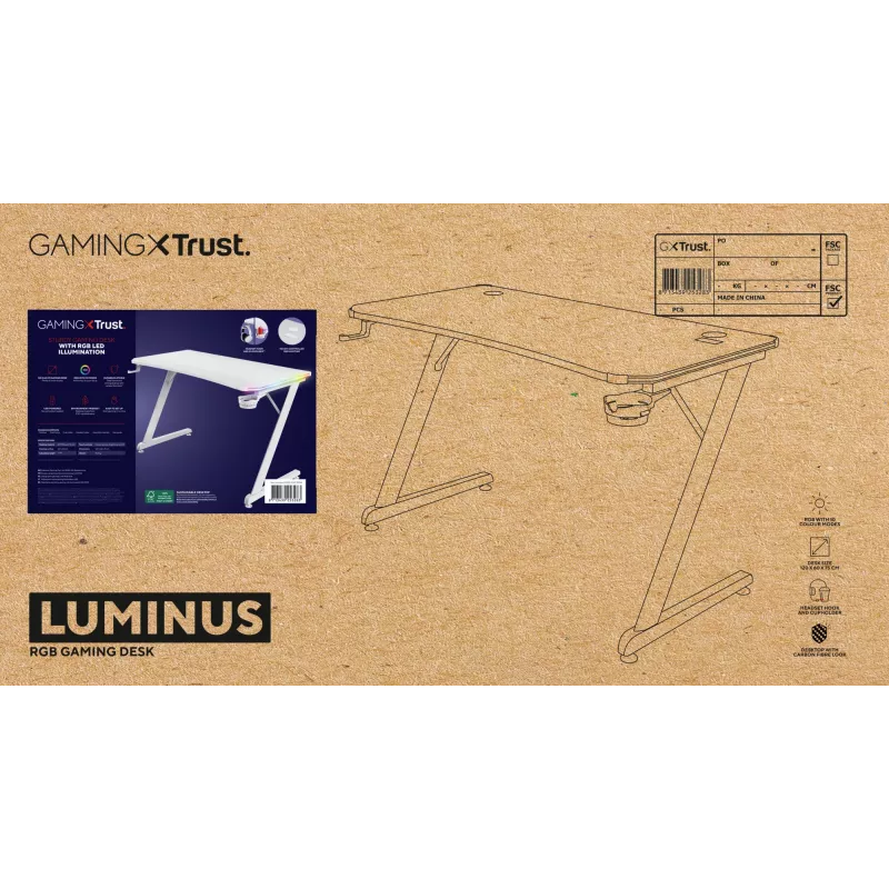 Trust GXT 709W LUMINUS Λευκό