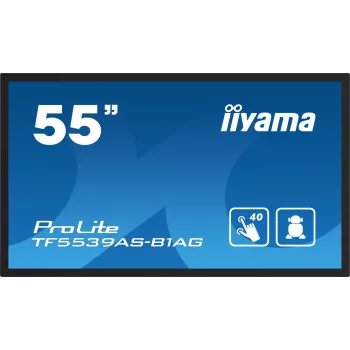 iiyama TF5539AS-B1AG Οθόνη Signage Σχεδιασμός Kiosk 138,7 cm (54,6 ίντσες) LED 435 cd/m² 4K Ultra HD Μαύρο Touchscreen Ενσωματωμένος επεξεργαστής Android 11 24/7