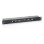Equip Patch panel 16 θυρών Cat.6 θωρακισμένο, Μαύρο, RJ-45, Χρυσό, Cat6, τοποθέτηση σε rack, 1U, Μαύρο
