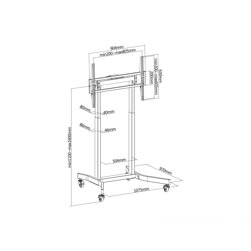Equip Κινητό μηχανοκίνητο καρότσι LFD 55 inch-100 inch