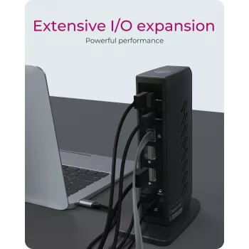 ICY BOX IB-DK2252AC Ενσύρματο USB 3.2 Gen 1 (3.1 Gen 1) Type-C Μαύρο