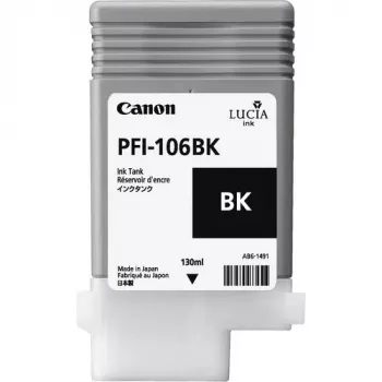 Canon PFI-106 BK Μελανοδοχείο 1 Τεμ. Γνήσιο Φωτογραφικό Μαύρο