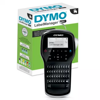 DYMO LabelManager ™ 280 AZERTY, AZERTY, D1, θερμομεταφοράς, 180 x 180 DPI, 15 mm/s, μαύρο, ασημί