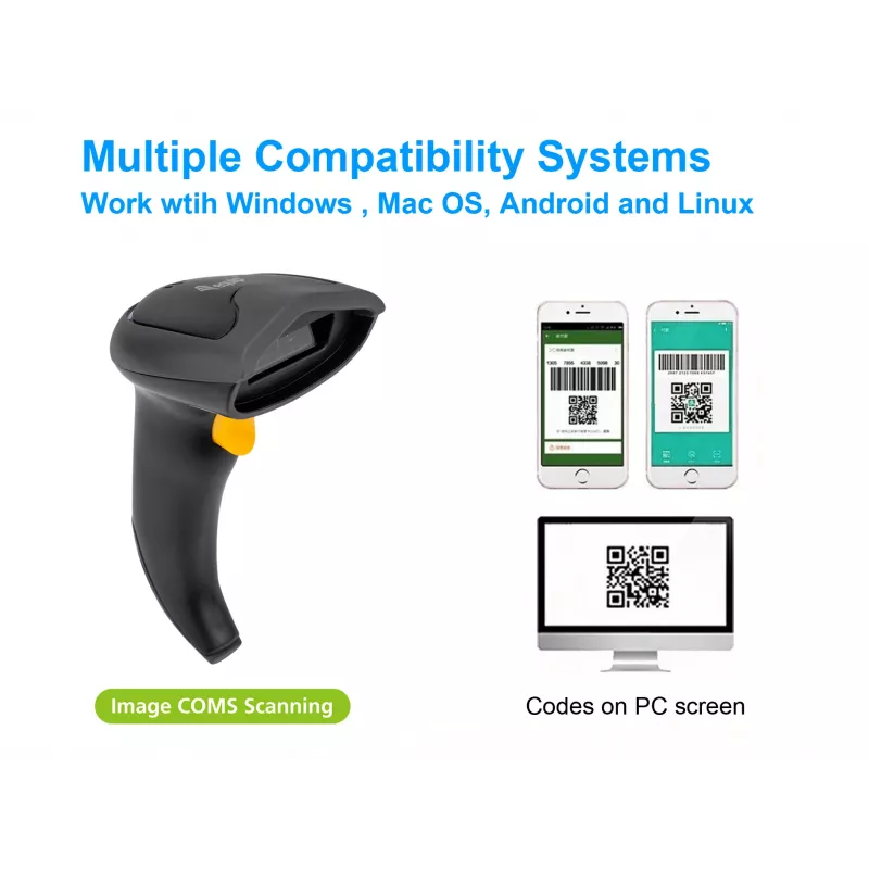 Equip ασύρματος 2D Dual-Mode 2,4GHz + Bluetooth σαρωτής barcode, με βάση