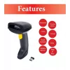 Equip ασύρματος 2D Dual-Mode 2,4GHz + Bluetooth σαρωτής barcode, με βάση
