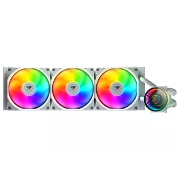 COUGAR υδρόψυξη CPU, Poseidon Elite 360, ARGB, λευκό, All-in-One υγρής ψύξης, 12 cm, 500 σ.α.λ., 2200 σ.α.λ., λευκό