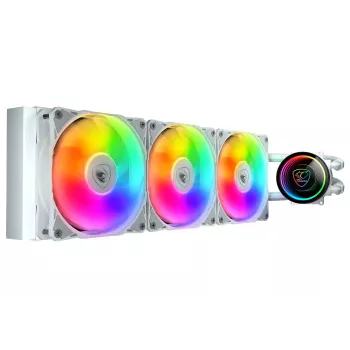 COUGAR υδρόψυξη CPU, Poseidon Elite 360, ARGB, λευκό, All-in-One υγρής ψύξης, 12 cm, 500 σ.α.λ., 2200 σ.α.λ., λευκό