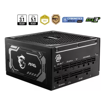 MSI MAG A1250GL PCIE5 τροφοδοτικό 1250 W 24-πολ ATX ATX μαύρο