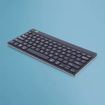 R-Go Tools Εργονομικό πληκτρολόγιο R-Go Compact Break, συμπαγές πληκτρολόγιο με λογισμικό διαλειμμάτων, QWERTY (US), Bluetooth, μαύρο