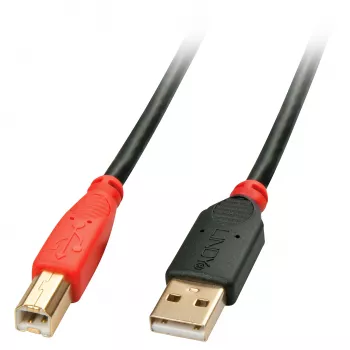 Lindy 10m USB 2.0 Ενεργό καλώδιο Type A σε B, 10 m, USB A, USB B, USB 2.0, Βύσμα αρσενικό/Βύσμα αρσενικό, Μαύρο, Κόκκινο