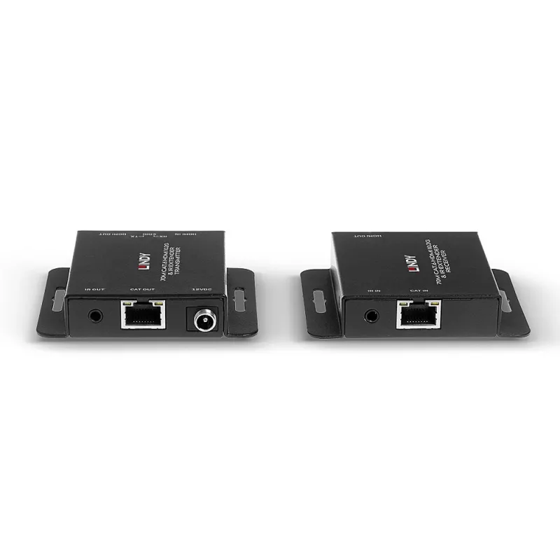 Lindy 70m Cat.6 HDMI 4K30 και επέκταση IR με PoC και Loop Out