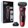 Ξυριστική μηχανή με πλέγμα Braun Series 6 61-R1200s SensoFlex SensoFoil μαύρο κόκκινο