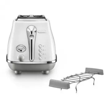 Φρυγανιέρα De’Longhi CTOC2103.W 2 φέτες 900 W λευκό ανοξείδωτο