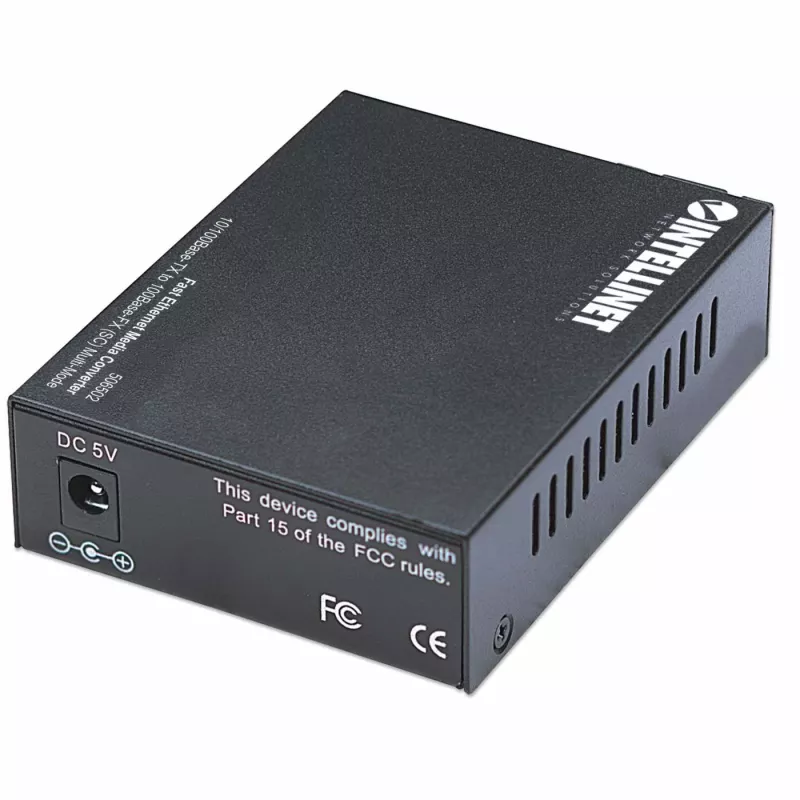 Intellinet Fast Ethernet μετατροπέας μέσων, 10/100Base-Tx σε 100Base-Fx (SC) Multimode, 2 km