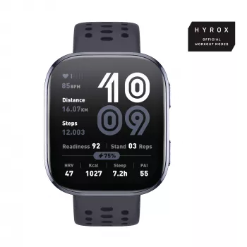 Amazfit Bip 6 μαύρο 5 cm (1,97 inch) AMOLED ψηφιακό 390 x 450 pixel οθόνη αφής GPS (δορυφορικό)