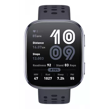 Amazfit Bip 6 μαύρο 5 cm (1,97 inch) AMOLED ψηφιακό 390 x 450 pixel οθόνη αφής GPS (δορυφορικό)