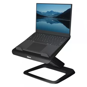 Fellowes Βάση Laptop για το γραφείο – Hana LT Βάση Laptop για το σπίτι και το γραφείο – Ρυθμιζόμενη βάση laptop με 3 ρυθμίσεις ύψους – Μέγ. μέγεθος οθόνης 19 ίντσες, Μέγ. βάρος 4,5 kg – Μαύρο