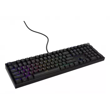 Μηχανικό πληκτρολόγιο Genesis THOR 404 — Full-Size 100 % USB QWERTY Αγγλικό, μαύρο, RGB