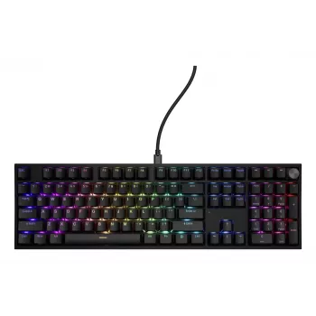 Μηχανικό πληκτρολόγιο Genesis THOR 404 — Full-Size 100 % USB QWERTY Αγγλικό, μαύρο, RGB