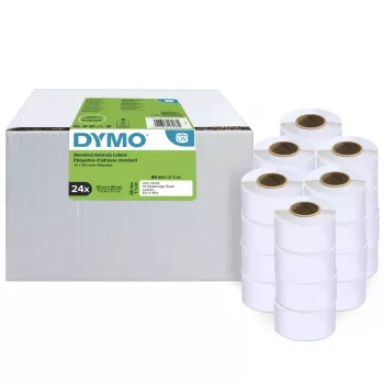 DYMO Authentic LabelWriter Ετικέτες διευθύνσεων | 28 mm x 89 mm | 24 ρολά με 130 ετικέτες Easy-Peel (3120 ετικέτες) | Αυτοκόλλητες | για εκτυπωτές ετικετών LabelWriter