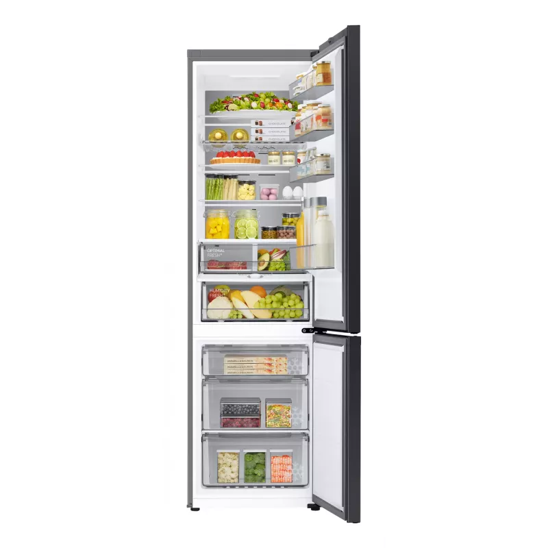 Samsung RL38C7B5BB1/EG Bespoke ελεύθερο ψυγειοκαταψύκτης, 387 l (273 l + 114 l), 203 cm, ενεργειακή κλάση B, SmartThings, σκούρο ανοξείδωτο ατσάλι