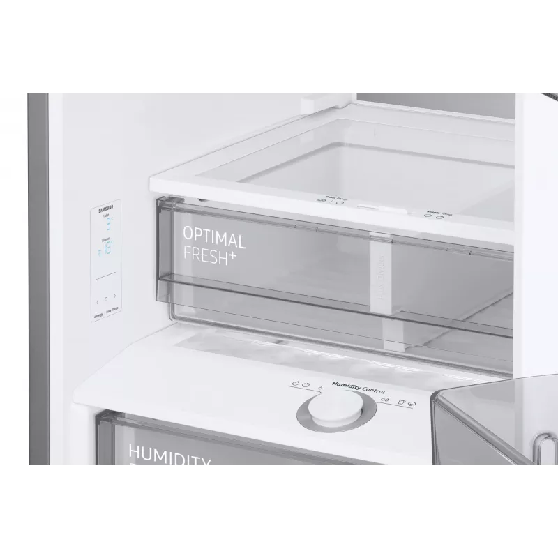 Samsung RL38C7B5BB1/EG Bespoke ελεύθερο ψυγειοκαταψύκτης, 387 l (273 l + 114 l), 203 cm, ενεργειακή κλάση B, SmartThings, σκούρο ανοξείδωτο ατσάλι