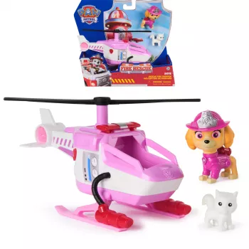 PAW Patrol Fire Rescue: Skye ελικόπτερο διάσωσης με φιγούρα δράσης, φίλο γάτας και ελικόπτερο παιχνίδι, παιχνίδι για αγόρια και κορίτσια από 3 ετών