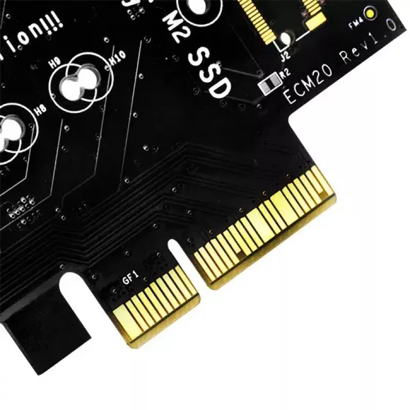 SilverStone SST-ECM20 κάρτα ελεγκτή αποθήκευσης M.2 SATA, 2x M.2 εσωτερικό, 32 Gbit/s
