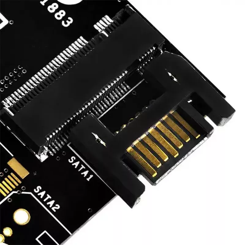 SilverStone SST-ECM20 κάρτα ελεγκτή αποθήκευσης M.2 SATA, 2x M.2 εσωτερικό, 32 Gbit/s