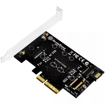 SilverStone SST-ECM20 κάρτα ελεγκτή αποθήκευσης M.2 SATA, 2x M.2 εσωτερικό, 32 Gbit/s