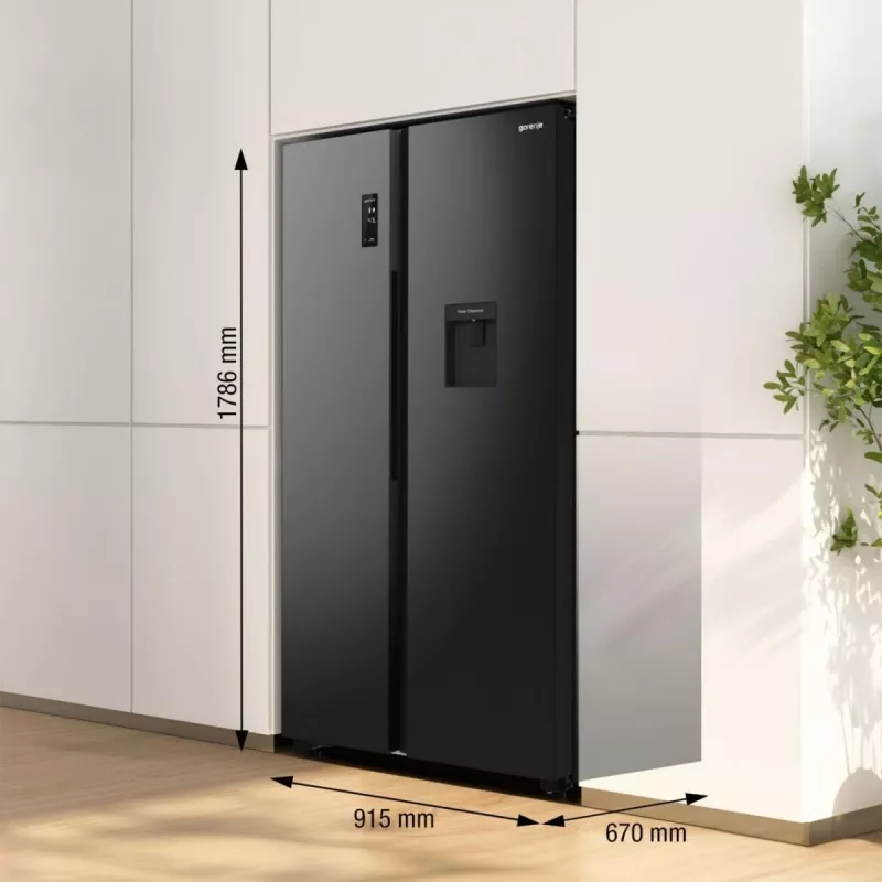 Gorenje NRR9185EABXLWD ψυγειοκαταψύκτης Side-by-Side, 547 l (355 l + 192 l), ConvertActive, ενεργειακή κλάση E, σκούρο ανοξείδωτο ατσάλι