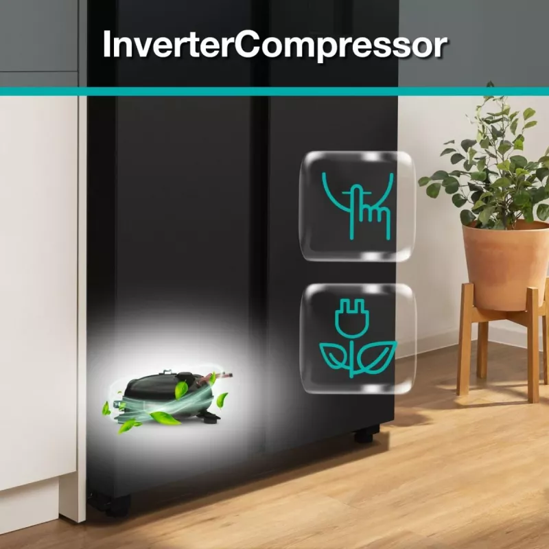 Gorenje NRR9185EABXLWD ψυγειοκαταψύκτης Side-by-Side, 547 l (355 l + 192 l), ConvertActive, ενεργειακή κλάση E, σκούρο ανοξείδωτο ατσάλι