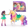Spin Master Unicorn Academy σετ φιγούρων Ava και μονόκερος Leaf με αληθινή χαίτη, ουρά και βούρτσα, από 4 ετών