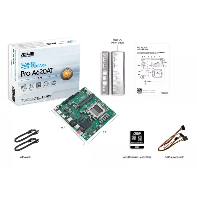 Μητρική κάρτα ASUS 90MB1L5M-M0EAYC AMD A620A Socket AM5 mini ITX