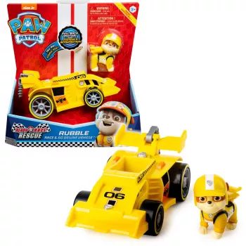PAW Patrol , Ready, Race, Rescue Όχημα Rubble’s Race & Go Deluxe με ήχο, για παιδιά από 3 ετών