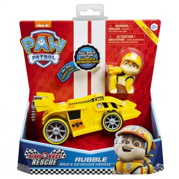 PAW Patrol , Ready, Race, Rescue Όχημα Rubble’s Race & Go Deluxe με ήχο, για παιδιά από 3 ετών