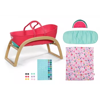 Κούνια κούκλας zapf creation BABY born 3-in-1 Pinplay — Έπιπλο κούκλας, μετατρεπόμενη κούνια/κρεβάτι/τσάντα μεταφοράς