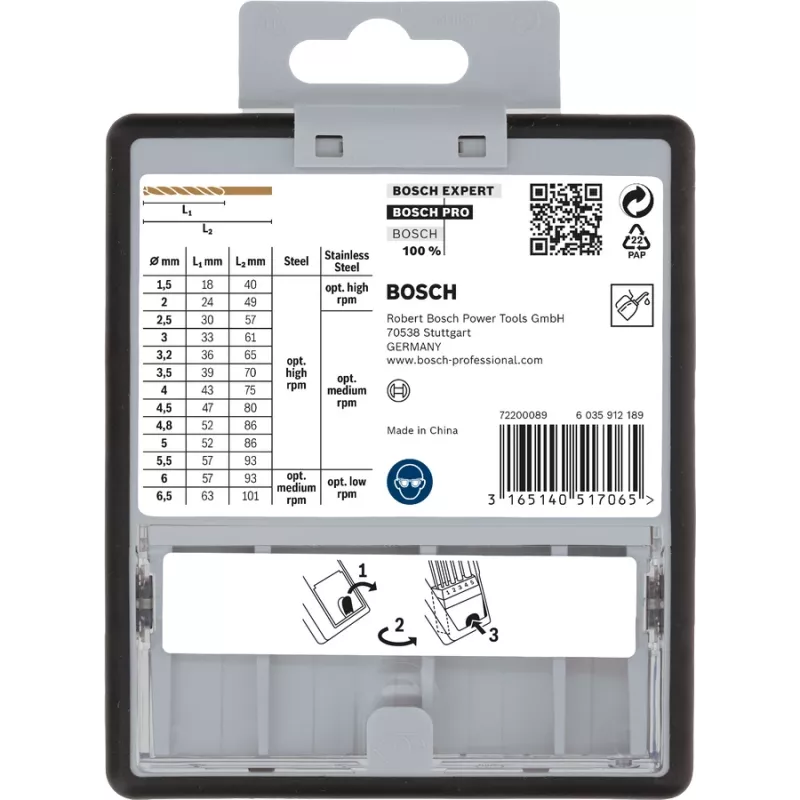 Σετ τρυπανιών Bosch HSS-σπειροειδές τρυπάνι Cobalt 2607019926
