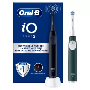 Ηλεκτρική οδοντόβουρτσα BRAUN Oral-B iO Series 2 Duo μαύρο/πράσινο, επαναφορτιζόμενη, μοντέλο 62418