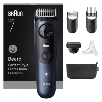 Braun BeardTrimmer 7 BT7520 μπαταρία 40 2 cm υγρό & στεγνό μαύρο, μπλε